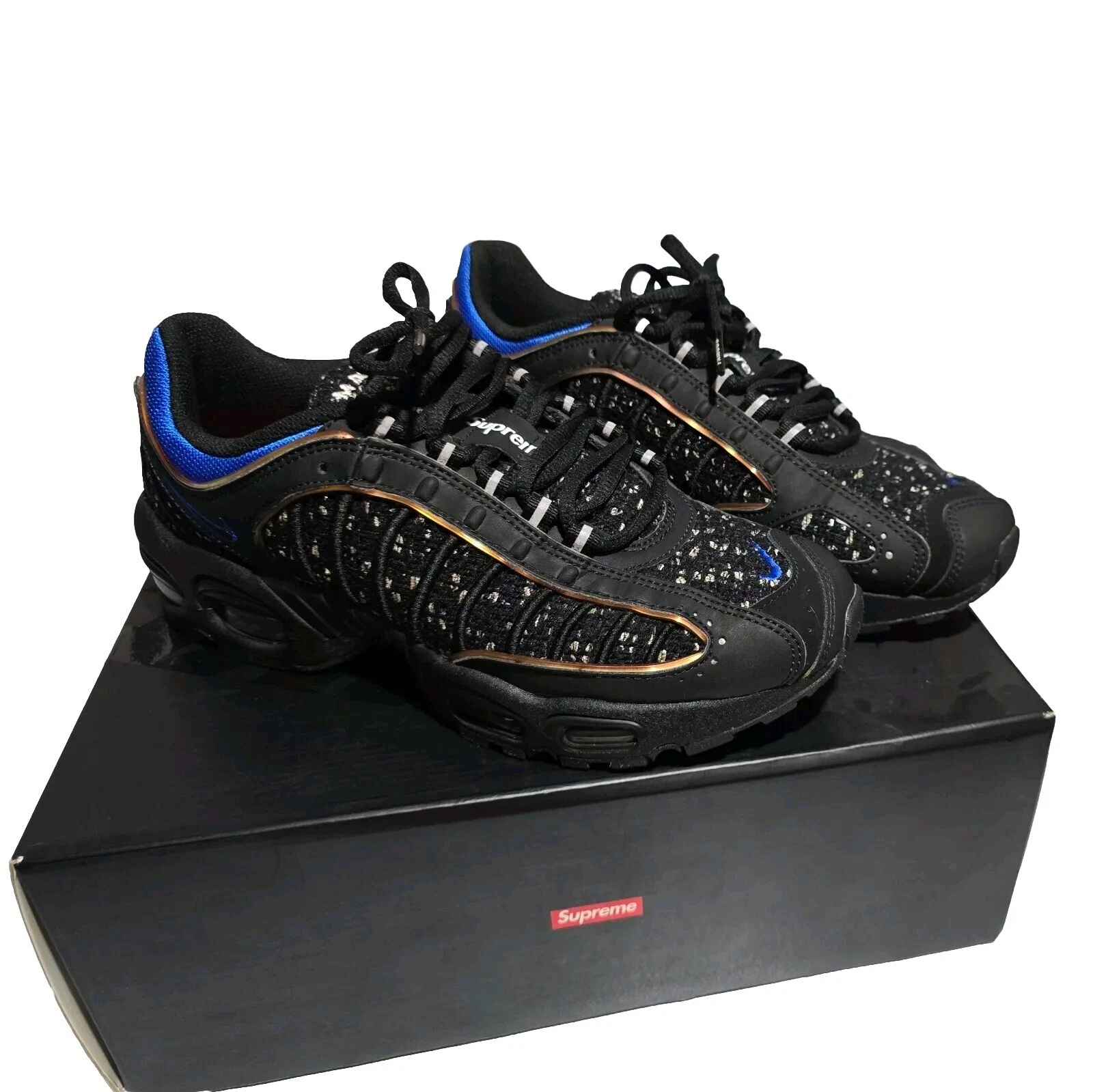 Taille 8,5   Nike Supreme x Air Max Tailwind 4 Noir Cobalt