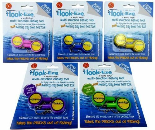  Hook-Eze Fishing Tool - 5 Twin Packs - Hook Tying Safety Device + Line cutter  - Picture 1 of 7