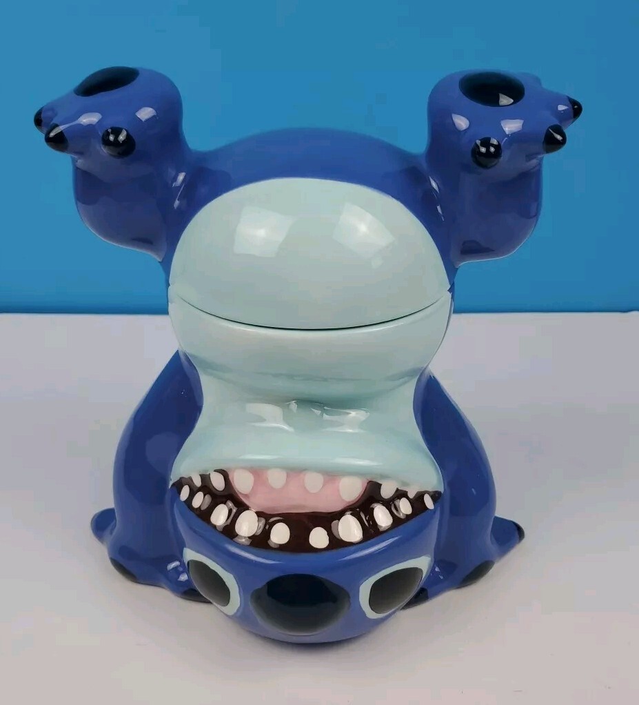 Disney Stitch Handstand Upside Down Cookie Jar Canister Headstand