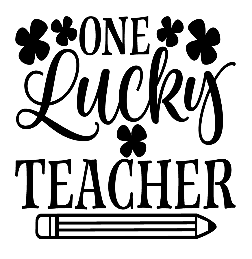 One Lucky Teacher Vinyl Decal Sticker For Home Cup Mug Glass Car Wall a2491