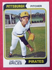 1974 Topps Nelson Briles #123 (Pirates) ExMt Excellent Mint