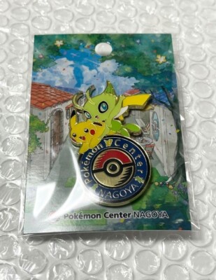 Sealed】Pokemon Center Nagoya Limited Pikachu Celebi Logo Pins