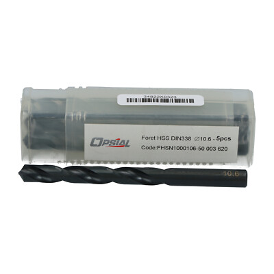 Opsial 50003620 Twist Drill HSS DIN 338 10.6MM New NFP (5pcs)