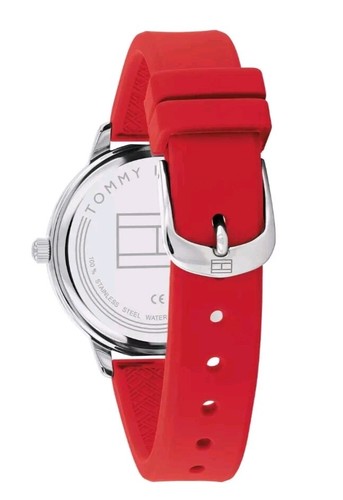 Tommy Hilfiger Women's Watch Red Dial And Band, Gold Case 1782561, 38mm New - Picture 2 of 5