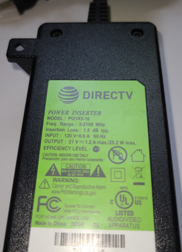 Insertador de alimentación DIRECTV 21v PI21R3-16 nuevo - Imagen 3 de 4