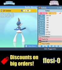 6IV Shiny Gallade Pokemon Brilliant Diamond and Shining Pearl