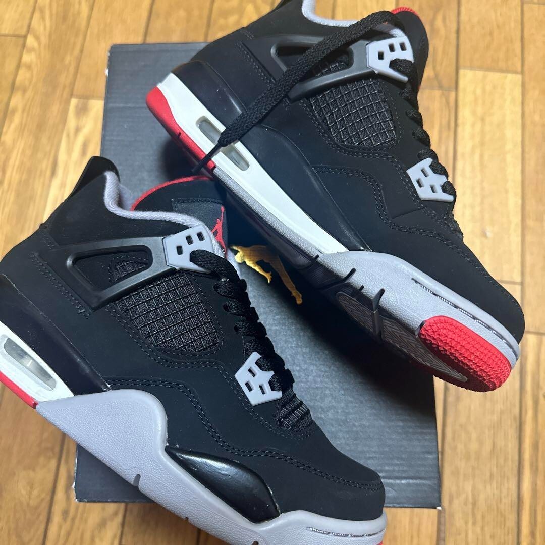 Air Jordan 4 Retro Bred (2019)BLACK/FIRE RED-CEMENT GREY