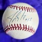 Jim Leyritz Signed Rawlings American League Baseball MLB Yankees Autograph