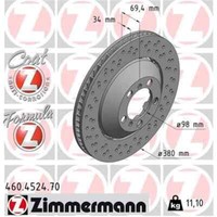 2X Zimmermann Formula Z Bremsscheibe 460.4524.70