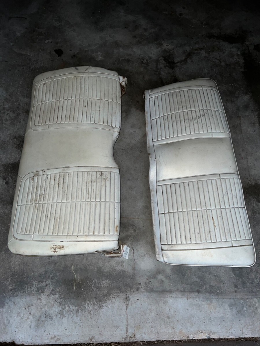 OEM GM 1967 1968 1969 CAMARO WHITE FOLD DOWN UPPER LOWER REAR SEAT