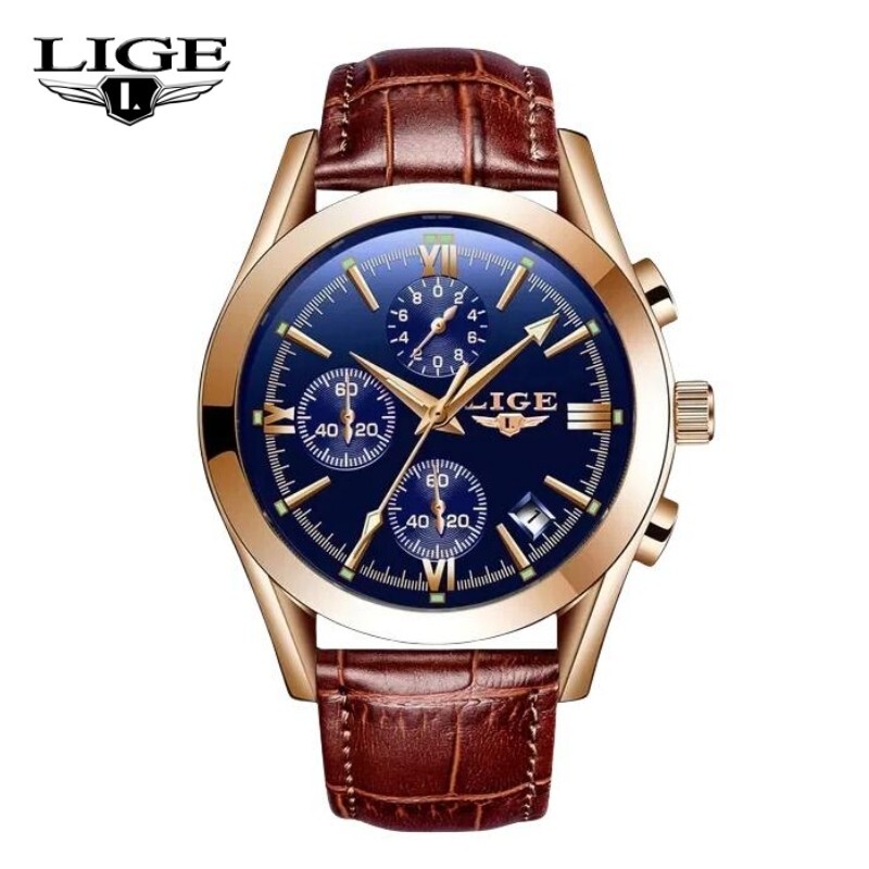 2025 Mens Analog Quartz Watch Luminous Date Dial Waterproof Business Wristwatch