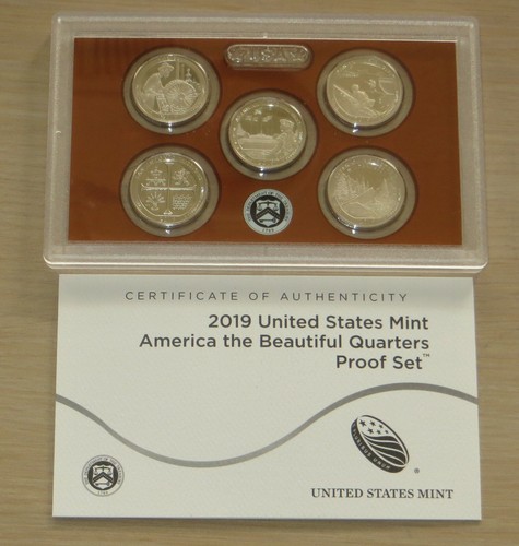 2019 mint Proof US America the Beautiful Quarters (PQ9) Set from U.S. Mint - Picture 4 of 4