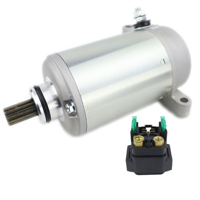 Starter Motor & Solenoid Relay for YAHAMA Big Bear 400 YFM400 YFM400F 2000-2012