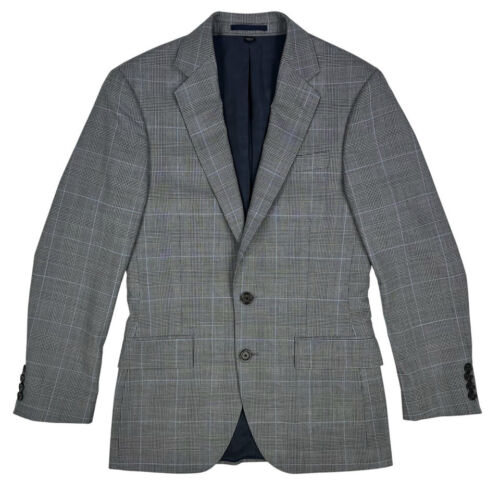 J CREW LUDLOW grau kariert kariert Vierjahreszeiten Wolle 2 Knöpfe schmal Blazer Herren 34S - Bild 2 von 14