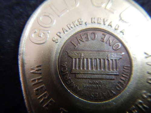 Vintage Gold Club good luck Horseshoe penny cent 1971s Sparks NV - Picture 10 of 10
