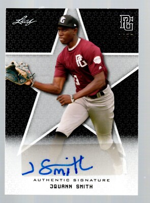 2020 Leaf Perfect Game National Showcase Auto Black #BAJS6 Jquann Smith /50