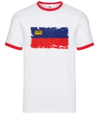 Liechtenstein Grunge Style Flag - Mens Ringer - Vaduz Town City Love Live