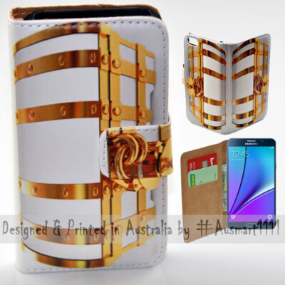 For Samsung Galaxy Note Series Gold Treasure Chest Print Mobile Phone Case Cover
