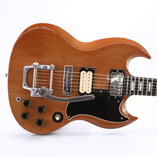 1973 Gibson SG Standard Orzech Elektryczny z Bigsby & Case #50885 - Zdjęcie 1 z 24