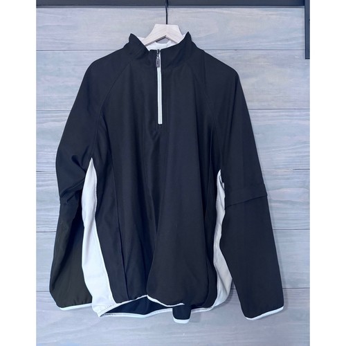 Ping Convertible Sleeve Golf Jacket Black/White Size XL Quarter Zip Removable