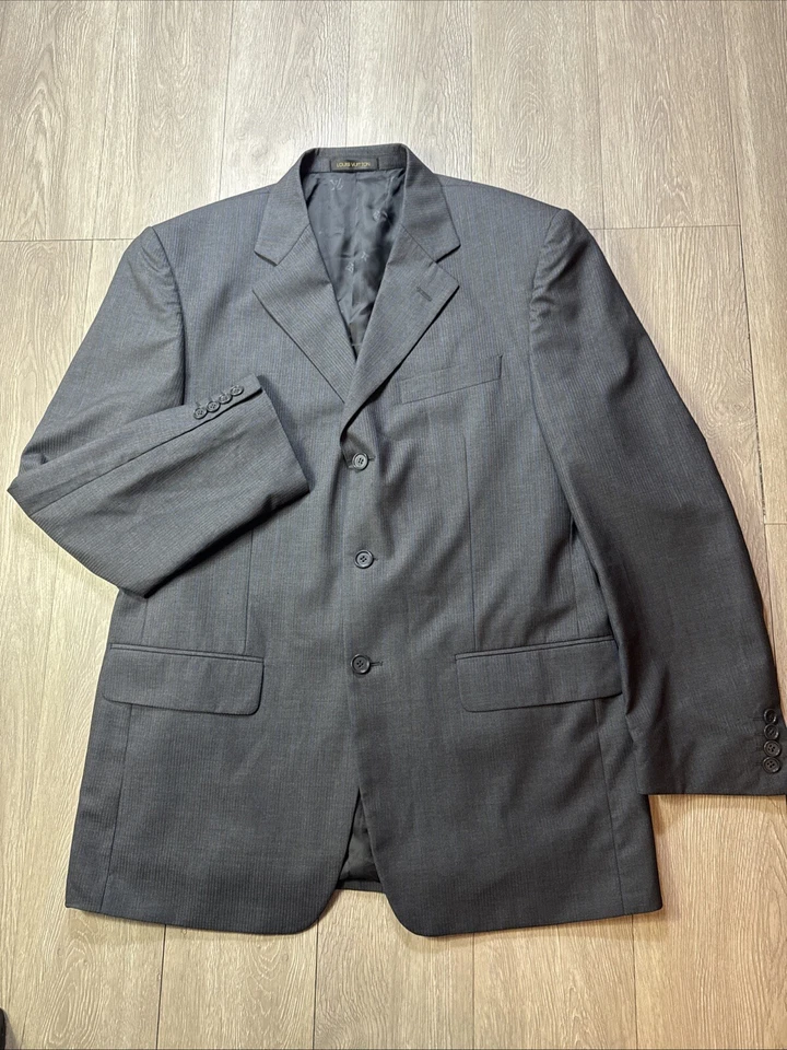 Abrigo deportivo Louis Vuitton Blazer Chaqueta Loro Piana Gris Azul Undertone Para hombres 42 Foto 3 de 4