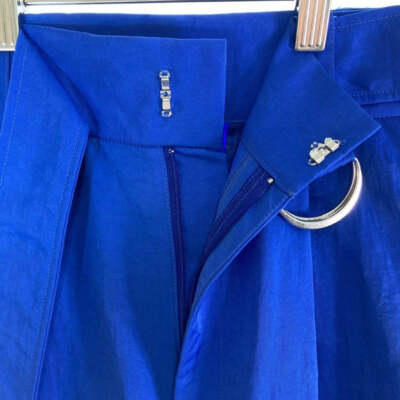 パンツ MaisonSpecial artificialleatherwidepants MAISON SPECIAL 21222465103 Belted Yoke Wide Pants Slash Blue