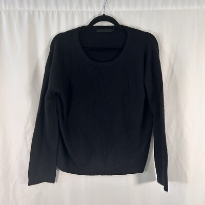Jenni Kayne Wool Wool Cashmere Sweater Women's XS Black Long Sleeve Crew Neck