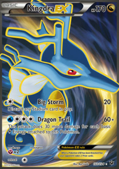 Kingdra EX 122/124 XY Fates Collide Full Art Ultra Rare Kingdra EX 122/124 XY Fates Collide Full Art Ultra Rare