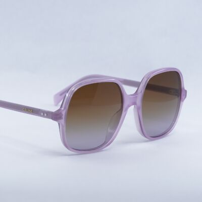 New CELINE CL40244U 78F Shiny Opal Lilac/Brown Gradient 56  display picture 1