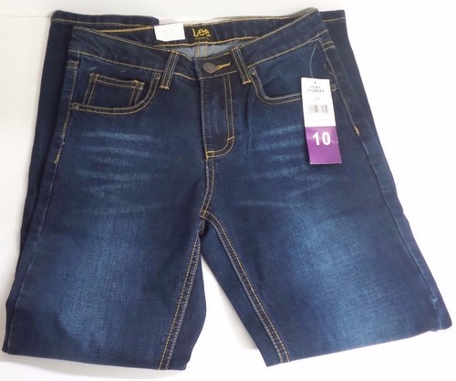 NEW Lee Youth Boys Straight Fit Straight Leg Dark Blue Jeans Pants Size 12 - Picture 2 of 7