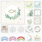 20 Servietten Papier 33x33cm 3-lagig Papierservietten für Taufe & Kommunion