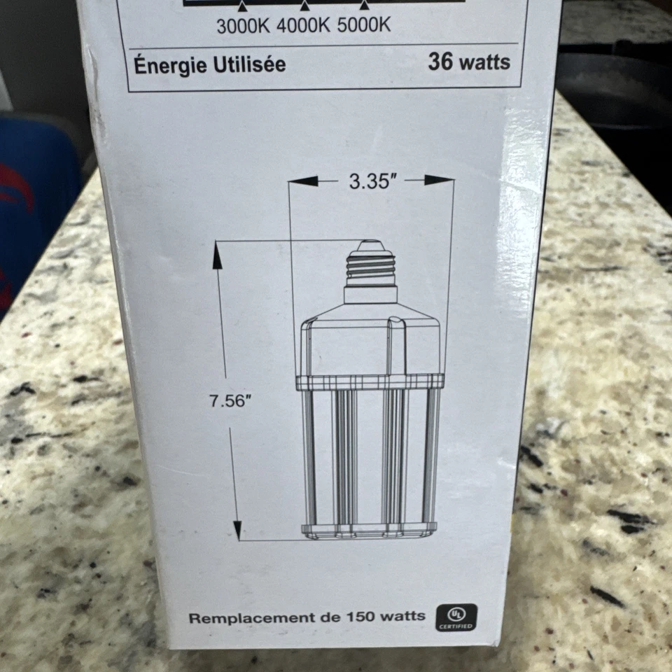 Halco ProLED 82363 HID36-CS-E26-LED 36 Watt LED Corn Cob Tunable White E26 - Image 4 of 4