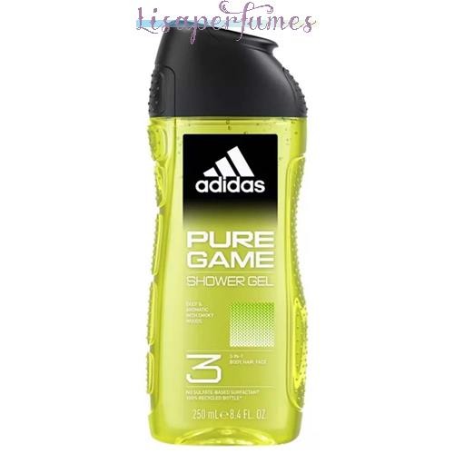 Gel de ducha Adidas Pure Game 3 en 1 8,4 oz / 250 ml - Imagen 1 de 1