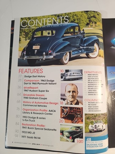 Hemmings Classic Car Magazine April 2019 Dart Slant Six Vs Valiant 273-Cu.i. V-8 - Picture 3 of 3