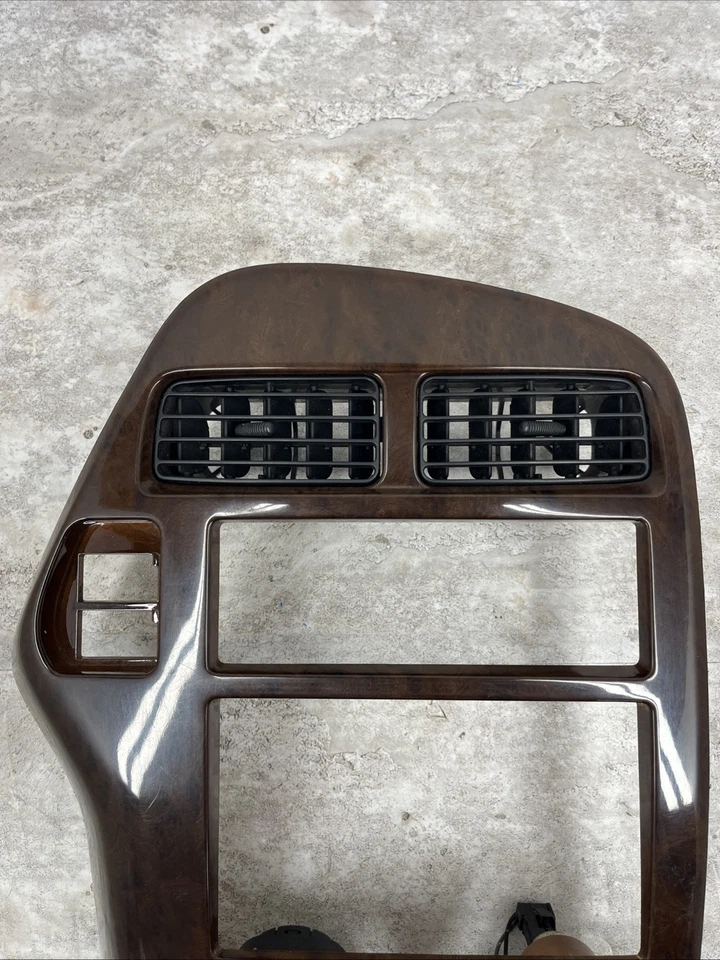 Infiniti QX4 1997-2000 radio bisel tablero central molduras ventilaciones grano de madera con 4x4 Foto 4 de 4