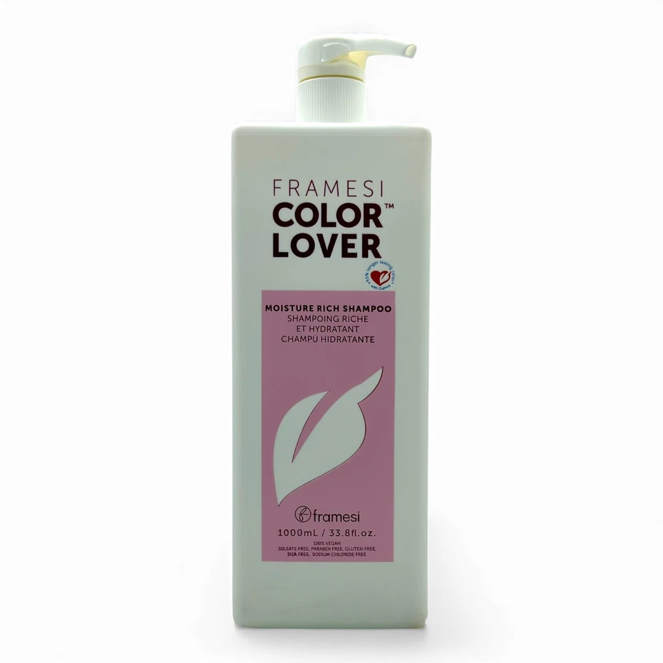 Framesi Color Lover Moisture Rich Shampoo 33.8 oz Sulfate-Free Vegan