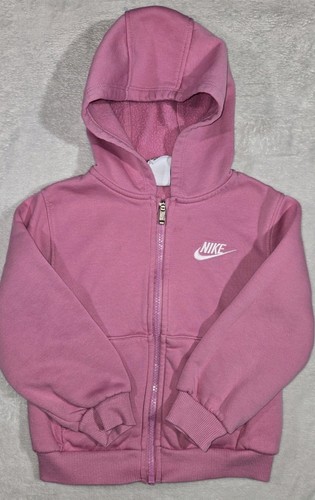 Nike Full Zip Pink Hoodie Girls Size 4 3/4 Yrs - Picture 2 of 7