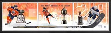 Leon Draisaitl Oilers Framed Signed 2020 Hart Trophy Game Model Stick Shadowbox