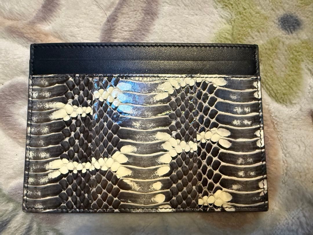 CELINE Celine Python Pattern Card Case Card Holde… - image 6