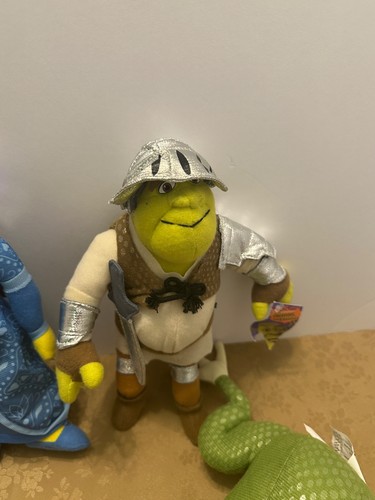 Dreamworks 4er-Set "Shrek der 3. Zoll Plüsch/Stofftier Sammlerstücke Spielzeug mit Etikett 2006 - Bild 5 von 17