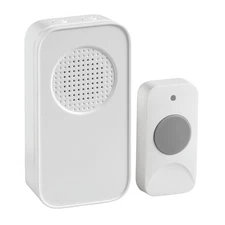 WCMB White Battery-Powered Wireless Door Chime Kit | Battery-Operated Doorbel...