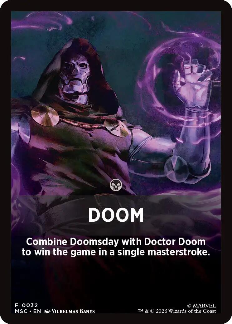 Doom Theme Card - 32 - NM Commander: Marvel Super Heroes (MSC)