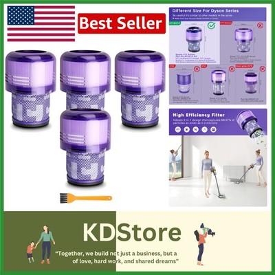 4 Pack HEPA Vacuum Filters for Dyson V11 V15 Cordless Vacuums Compatible with...