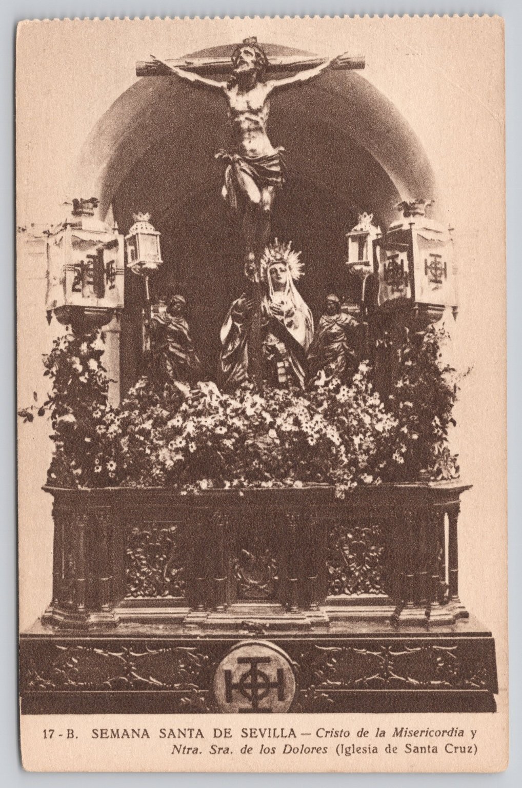 Postal vintage Semana Santa Sevilla Cristo Misericordia España