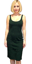 Forever 21 Dress Sleeveless Bodycon Dark Green Round Neck Size M Casual Summer