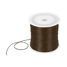 Elastic String for Bracelets, 0.8mm Stretch Bead Cord Brown, 120m