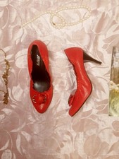 Red Leather Heels EU 37 / US 6,5 Soft Leather Pumps New
