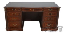 69772: MAITLAND SMITH Leather Top Mahogany Executive Desk