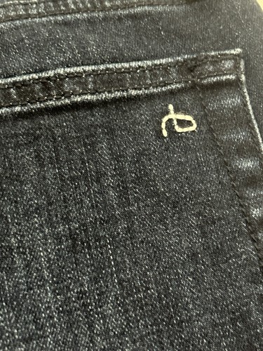 Rag & Bone Jeans Mens 34X32 Blue Denim Mid Rise RB 3 Athletic Fit Straight $228 - Picture 5 of 11