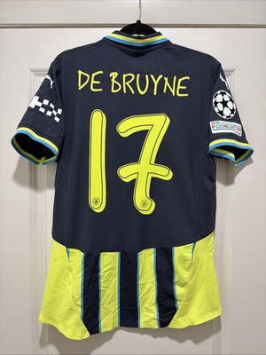 #ad Kevin De Bruyne Mens MEDIUM PUMA Manchester City Away Authentic UCL Jersey $119.00